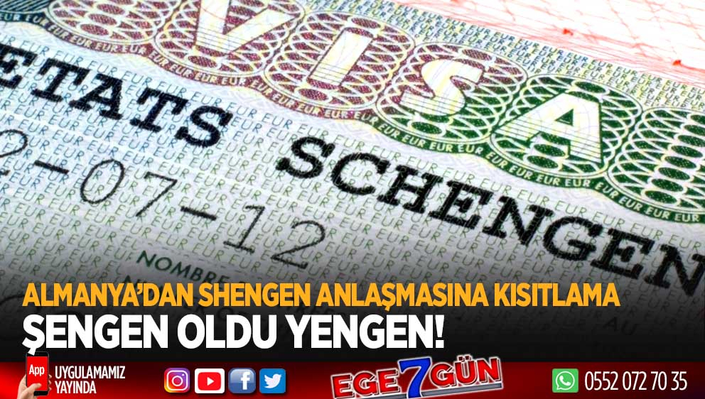 Almanya’dan Schengen Anlaşması’na kısıtlama