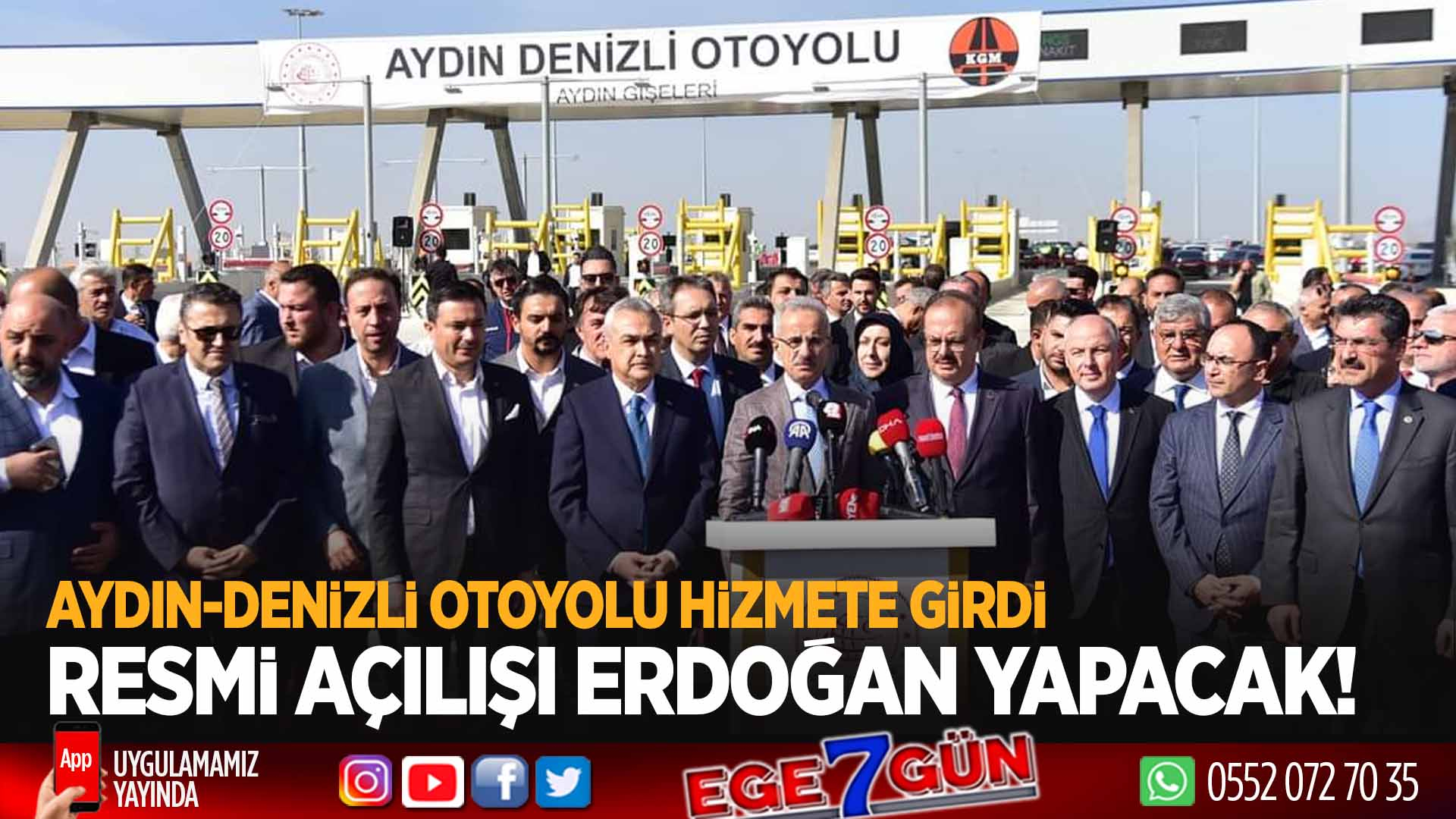 Aydın-Denizli Otoyolu açılarak hizmete girdi