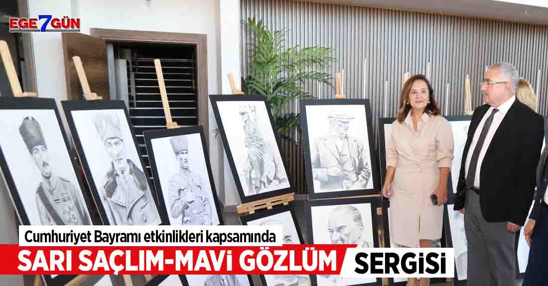 Dikili’de “Sarı Saçlı Mavi Gözlüm” konulu sergiye yoğun ilgi